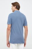 Бавовняне поло BOSS Boss Casual однотонне колір блакитний (2823286)