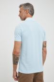 Бавовняне поло BOSS Boss Casual однотонне колір блакитний (2440036)