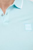 Поло BOSS BOSS CASUAL чоловічий однотонне колір блакитний