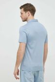 Бавовняне поло Michael Kors меланж колір блакитний