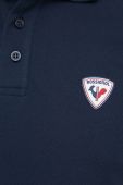 Бавовняне поло Rossignol колір синій однотонний