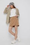 Спідниця Only колір бежевий mini розкльошена Спідниця Only колір бежевий mini розкльошена