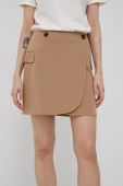 Спідниця Only колір бежевий mini розкльошена