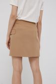 Спідниця Only колір бежевий mini розкльошена