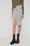 Спідниця Pieces колір сірий mini олівець Спідниця Pieces колір сірий mini олівець