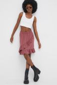 Спідниця Only колір рожевий mini розкльошена (2223390)