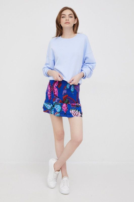 Спідниця Desigual mini олівець колір блакитний фото 2