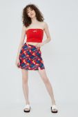 Спідниця Tommy Jeans колір червоний mini розкльошена (2412922)
