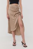 Спідниця Young Poets Society колір бежевий midi пряма Спідниця Young Poets Society колір бежевий midi пряма