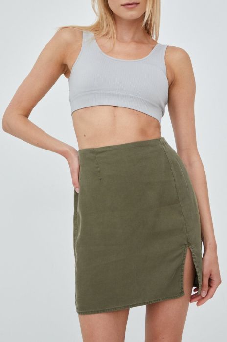 Спідниця Noisy May колір зелений mini пряма