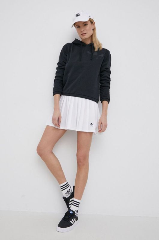 Спідниця adidas Originals Adicolor HG6305 колір білий mini розкльошена HG6305-WHITE фото 2