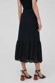 Бавовняна спідниця Pennyblack колір чорний midi розкльошена