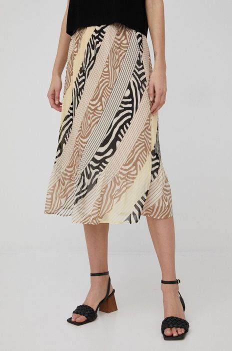 Спідниця Pennyblack колір бежевий midi розкльошена