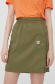Спідниця adidas Originals Always Original HF2024 колір зелений mini пряма