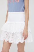Бавовняна спідниця Pepe Jeans Isolda колір білий mini розкльошена