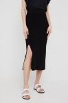 Спідниця Drykorn колір чорний midi пряма Спідниця Drykorn колір чорний midi пряма