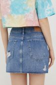 Джинсова спідниця Superdry mini пряма колір блакитний (2242937)