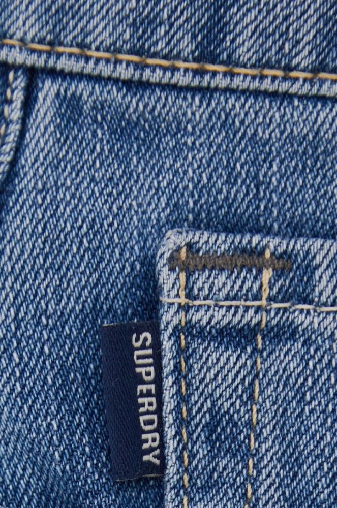 Джинсова спідниця Superdry mini пряма колір блакитний (2242937) фото 4