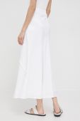 Льняна спідниця Dkny колір білий maxi пряма