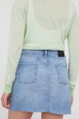 Джинсова спідниця Dkny mini пряма колір блакитний
