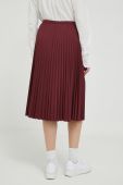 Спідниця Lacoste колір бордовий midi розкльошена