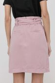 Спідниця HUGO колір рожевий mini пряма