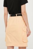 Бавовняна спідниця The North Face колір бежевий mini пряма