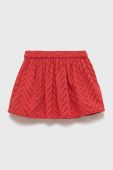 Дитяча бавовняна спідниця United Colors of Benetton колір червоний mini розкльошена (2305008)