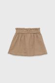 Дитяча спідниця United Colors of Benetton колір коричневий mini розкльошена