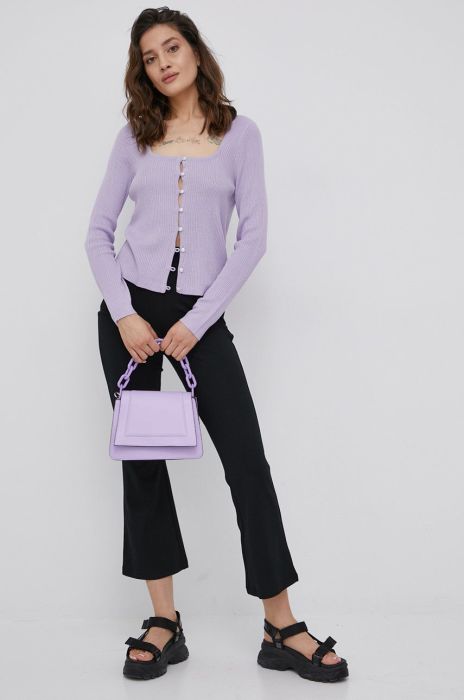 Штани Only жіночі колір чорний широке висока посадка