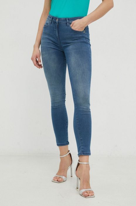 Джинси Patrizia Pepe жіночі середня посадка колір блакитний (2893236)