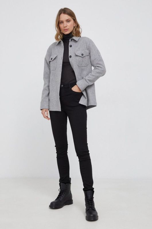 Штани Pepe Jeans Regent жіночі висока посадка колір чорний фото 2