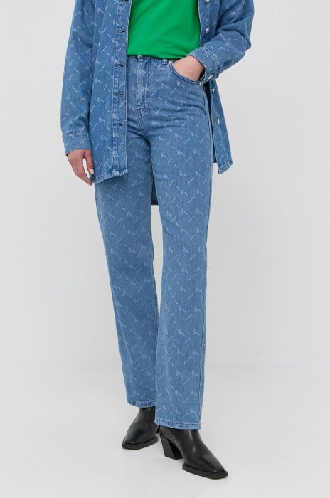 Джинси Gestuz жіночі висока посадка колір блакитний (2166391)