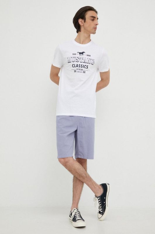 Шорти з домішкою льону Lee Relaxed Drawstring S Misty Lilac чоловічі колір фіолетовий фото 2