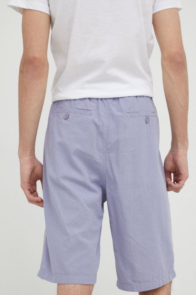 Шорти з домішкою льону Lee Relaxed Drawstring S Misty Lilac чоловічі колір фіолетовий фото 3