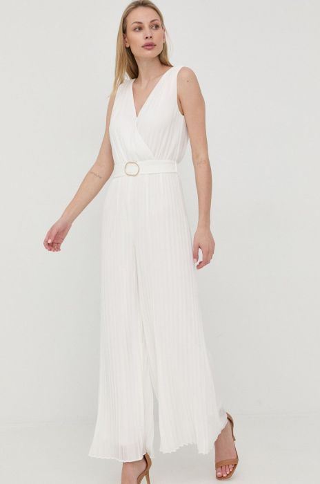 Комбінезон Morgan колір білий декольте трикутник (2342735)