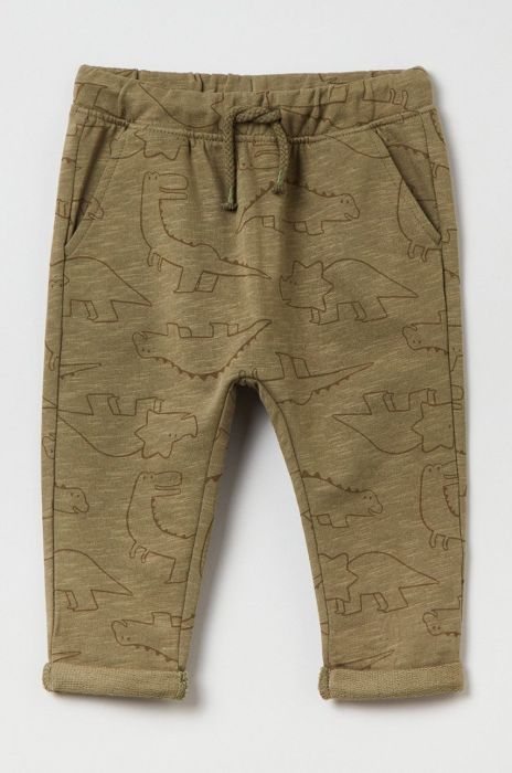 Дитячі бавовняні штани OVS колір зелений візерунок (2197607) Дитячі бавовняні штани OVS колір зелений візерунок (2197607)