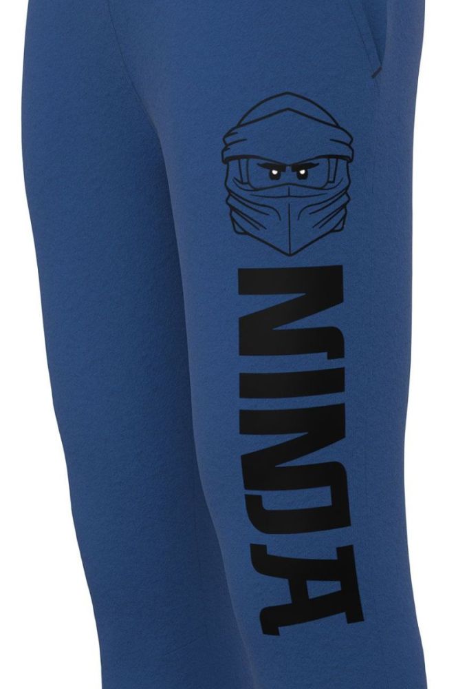 Дитячі штани Lego Wear однотонні колір блакитний фото 3