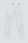 Дитячі штани з домішкою льону Birba&Trybeyond колір білий однотонні Дитячі штани з домішкою льону Birba&Trybeyond колір білий однотонні