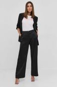 Штани Patrizia Pepe жіночі колір чорний широке висока посадка (1971014)