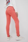 Бавовняні спортивні штани Tommy Hilfiger жіночі колір помаранчевий однотонні