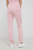 Бавовняні штани Tommy Hilfiger жіноче колір рожевий з аплікацією
