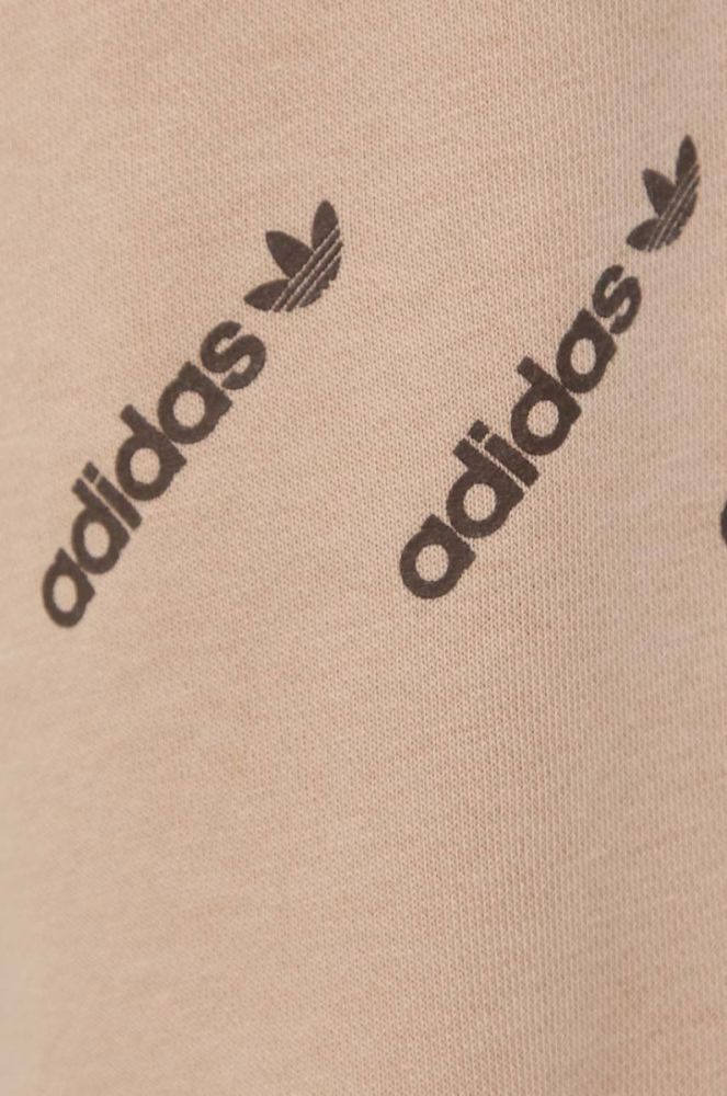 Штани adidas Originals HM4871 жіночі колір бежевий з принтом фото 4