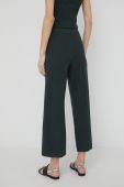 Штани Marc O'Polo жіночі колір зелений пряме висока посадка