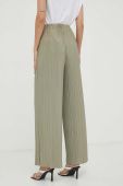 Штани Samsoe Samsoe жіночі колір зелений широке висока посадка (3377129)