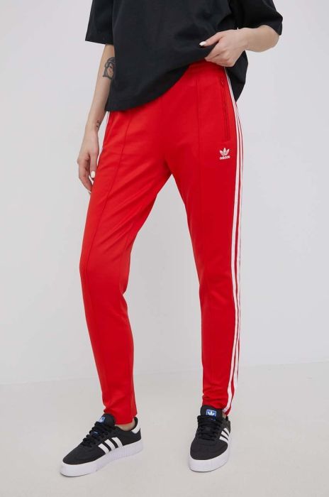 Штани adidas Originals HF1992 жіночі колір червоний з аплікацією HF1992-VIVRED