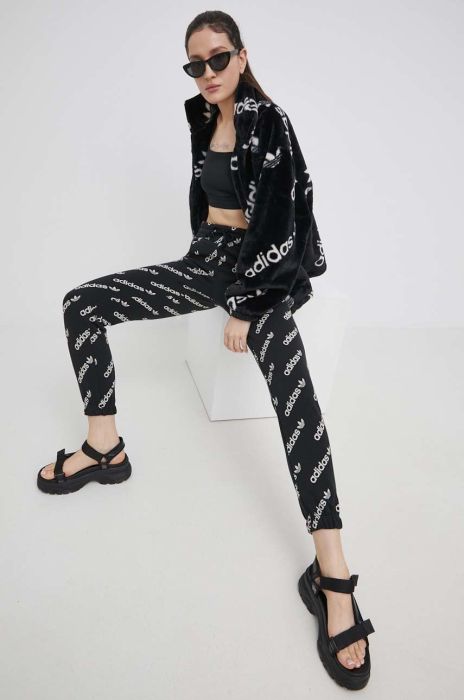 Штани adidas Originals HM4887 жіночі колір чорний візерунок
