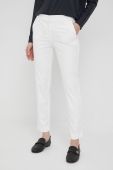 Штани Pennyblack жіночі колір білий облягаюче середня посадка