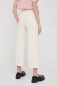 Штани Pennyblack жіночі колір бежевий широке висока посадка