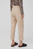 Штани Pennyblack жіночі колір бежевий пряме висока посадка (2197665)
